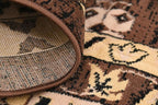 Unique Loom Taftan Collection Border Geometric Tribal Inspired Design Area Rug (8' 0 x 8' 0 Square, Brown/ Tan)