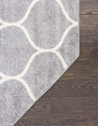 Rugs.com Lattice Frieze Collection Rug – 7' 10 Octagon Light Gray Medium Rug Perfect for Living Rooms, Kitchens, Entryways