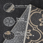 Moroccan Floral Easy Jute Rug 8x10 Outdoor Rug Washable Area Rugs for Living Room Bedroom Non Slip Neutral Farmhouse Indoor Outdoor Carpet for Backyard Patio Office