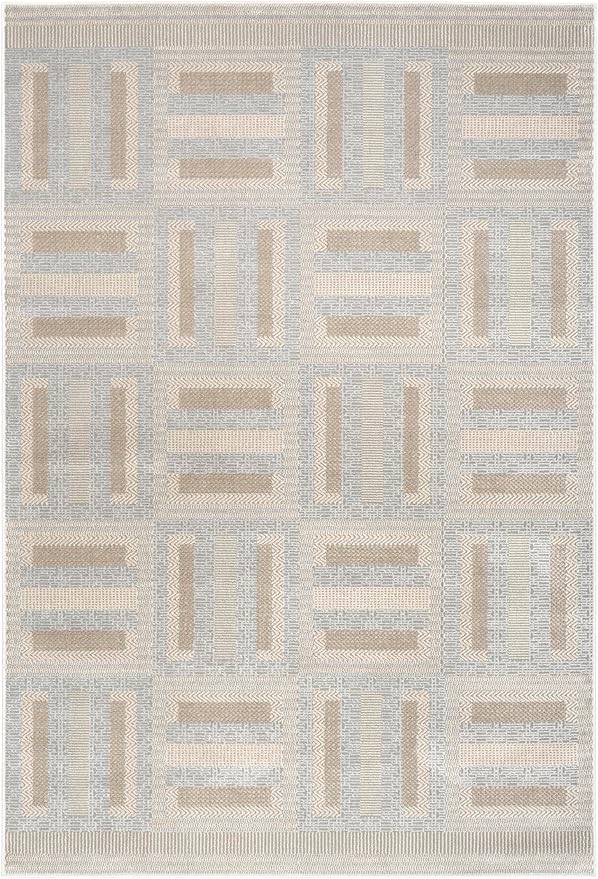 Nourison Home Nordic Grey Multicolor 4' x 6' Scandinavian Area Rug - Easy Clean, Non Shedding, Bed Room, Living Room, Dining Room, Kitchen (4' x 6')