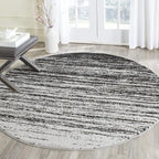 SAFAVIEH Adirondack Collection Area Rug - 6' Round, Cream & Purple, Modern Ombre Design, Non Shedding & Easy to Clean, Ideal for Living Room, Bedroom, Office, Dining Space (ADR113L)