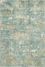WITSHOCK Living Room Area Rugs 6x9：Modern Abstract Machine Washable Large Rug for Bedroom Dining Room Non-Slip Stain Resistant Home Office Decor,Teal Brown
