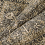 8x10 Brown Black Area Rug for Living Room Washable Vintage Distressed Carpet Large Bedroom Low Pile Non Slip Indoor Soft Retro Throw Accent Rug Office Kitchen Bathroom Dining Room