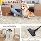 HUGEAR 2x8 Runner Rug Hallway Vintage Brown Machine Washable Neutral Floral Low Pile Carpet Vacuumable Thin Long Throw Rug Bedroom Office Bathroom Kitchen Laundry Non Slip Soft Lightweight