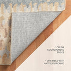 Dash and Albert Paint Chip Machine Washable Area Rug - 5' x 8' Natural - Geometric Accent Rug - Anti-Slip Backing, Lightweight, Machine Washable, High Traffic Areas Kitchen, Mudroom, Laundry Room
