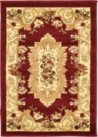 Unique Loom Versailles Collection Traditional Classic Floral Motif Area Rug (2' 2 x 3' 0 Rectangular, Burgundy/ Ivory)