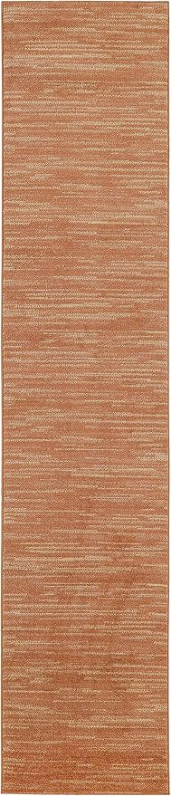 Nourison Home Nourison Essentials Rust 2'2" x 10' Area Rug - Easy Clean, Non Shedding, Bed Room, Living Room, Dining Room, Kitchen (10' Runner)