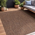 Beverly Rug Indoor Outdoor Rug 9x12, Washable Outside Carpet for Patio, Deck, Porch, Solid Modern Area Rug, Water Resistant, Gold Brown