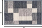 Rugshop Modern Boxes Design Non-Slip (Non-Skid) Area Rug 20" X 30" Gray