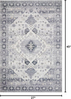 Loloi II Skye Collection SKY-02 Silver/Grey 2'-3" x 3'-9" Accent Rug