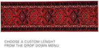 Custom Made Runner Rug Low Pile With Rubber Backing For Kitchen Foyer Hallway Entry Choose Your Length Size 31 Inch Wide Tribal Oriental Bokhara Torkaman Burgundy Color (2 feet x 31 Inch)