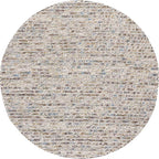 Safavieh Natura Collection Accent Rug - 3' Round, Ivory & Multi, Handmade Wool Blend, Textured Design, Ideal for Living Room, Bedroom, Dining Space (NAT620D)
