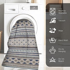 RUGSURE Washable Area Rugs 2'6'' x 8' - 1/6 Thick - Moroccan-Inspired -Stain & Water Resistant Non-Slip - Resistant Rug for Living Room, Bedroom, Nursery, Pet & Child Friendly (Blue and Brown)