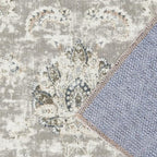 jinchan Fiora Hallway Runner Rug 3x10 Machine Washable Runner Rug Taupe Vintage Floral Design Non-Slip Low Pile Ultra-Thin for Kitchen Laundry Room Bedroom Farmhouse (3‘x10', Taupe)