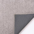 Modern Herringbone Chevron Collection Handcrafted Wool Area Rug - Durable, Zigzag Pattern, for High Traffic, Contemporary Design for Living Room, Bedroom, Dining Room Decor (Smoke Grey, 6' round)