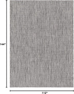 Beverly Rug Indoor Outdoor Rug 9x12, Washable Outside Carpet for Patio, Deck, Porch, Solid Modern Area Rug, Water Resistant, Silver Gray