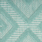 Nourison Home Versatile Aqua Teal 6' x 9' Area Rug - Easy Clean, Non Shedding, Bed Room, Living Room, Dining Room, Kitchen (6' x 9')