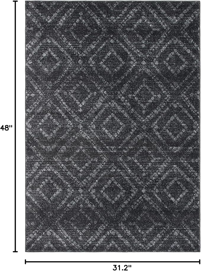 SAFAVIEH Adirondack Collection Accent Rug - 2'6" x 4', Dark Grey & Grey, Modern Distressed Design, Non-Shedding & Easy Care, Ideal for High Traffic Areas in Entryway, Living Room, Bedroom (ADR131F)