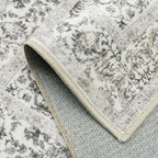 Black Runner Rug 3x10 Hallway Machine Washable Kitchen Vintage Distressed Non Slip Long Carpet Indoor Retro Floral Bedroom Accent Throw Rug for Bathroom Office Laundry Dining Room