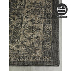 FH Home Outdoor Rug - Waterproof Easy to Clean Stain Resistant - Patio Indoor Outdoor Porch Deck Balcony Entryway - Vintage Distressed - Antalya - Gray - 5ft 2in x 7ft 6in