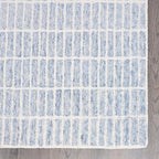 Hand-Tufted 100% Wool Area Rug – Unique Modern Geometric Grid Pattern, Soft Plush Textured Carpet for Living Room, Bedroom, Dining Room & Entryway (Blue, 6' x 9')