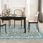 WITSHOCK Living Room Area Rugs 8x10: Soft Non-Slip Backing Washable Rugs Vintage Large Carpet for Bedroom Office Dining Room Kitchen Stain Resistant Home Decor Rug