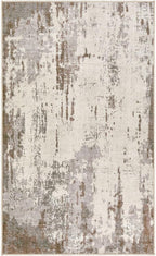 3x5 Area Rug Living Room Rugs - Washable Neutral Modern Abstract Soft Thin Rug Indoor Floor No Slip Rug Carpet for Bedroom Under Dining Table Home Office Decor - Brown/Grey/Beige