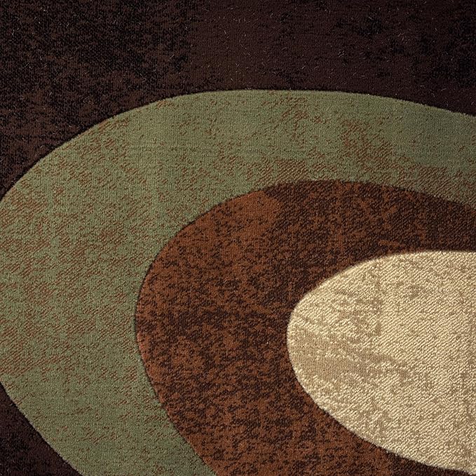 Home Dynamix Tribeca Slade Contemporary Abstract Area Rug, Brown/Green, 9'2"x12'5"
