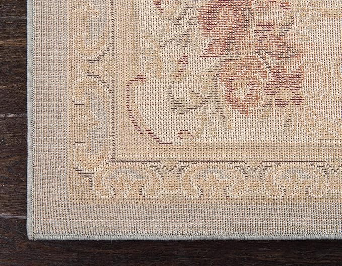Unique Loom Versailles Collection Traditional Classic Floral Motif Area Rug (5' 0 x 8' 0 Rectangular, Slate Blue/ Ivory)