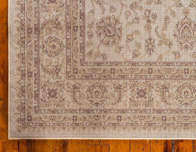 Unique Loom Voyage Collection Traditional Oriental Classic Intricate Design Area Rug (5' 0 x 8' 0 Rectangular, Ivory/Gold)