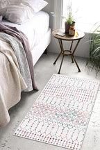 Lahome Moroccan Indoor Door Mats for Entryway 2x3 Area Rug Non-Slip Backing Washable Rug for Kitchen Low-Profile Throw Soft Bath Rug, Colorful Print Distressed Front Door Rugs for Entrance Bedside