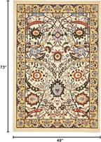 Unique Loom Espahan Collection Area Rug - Cape Cod (4' 1" x 6' 1" Rectangle, Cream/ Black)