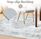 Entryway Rug 2x3 Vintage Rugs, Machine Washable Small Area Rug Retro Medallion Distressed Rugs Non-Slip Soft Low Pile Throw Rug for Entryway Bedroom Bathroom Hallway Kitchen(Taupe,2'x3')