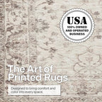 ReaLife Rugs Machine Washable Area Rug - Living Room Bedroom Bathroom Kitchen Entryway Office - Padded Low Pile Stain Resistant Premium - Boho Farmhouse Vintage - BEV - Beige 7'6" x 9'6"