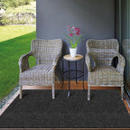 Ottomanson Commercial Scrape Rib Entry Mat – Heavy Duty Ribbed Floor Mat for High Traffic – Non Slip Rubber Back, Waterproof – Indoor Outdoor Use for Offices, Schools, Lobbies, 2' x 11', Black