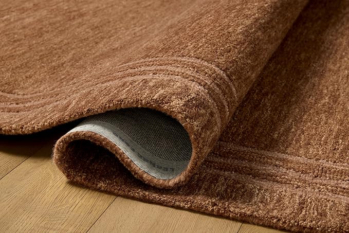 Loloi Leanne Ford Craven Collection CVN-02 Spice/Rose 3'-6" x 5'-6" Accent Rug Geometrical, Patterned, Neutral, Entryway, Mudroom, Bathroom, and Kitchen