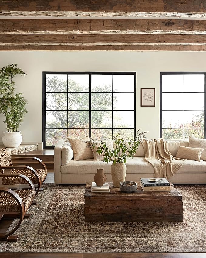 Loloi Magnolia Home by Joanna Gaines Sinclair Collection SIN-01 Rust/Lagoon 2'-3" x 7'-6", .25" Pile Height, Machine Washable, Runner Rug