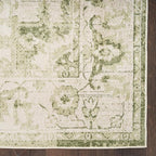 Nourison Home Astra Machine Washable Ivory Green 6'7" x 9' Area Rug - Easy Clean, Non Shedding, Bed Room, Living Room, Dining Room, Kitchen (7' x 9')