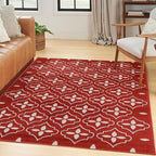 Nourison Home Nourison Essentials Brick Ivory 4' x 6' Area Rug - Easy Clean, Non Shedding, Bed Room, Living Room, Dining Room, Kitchen (4' x 6')