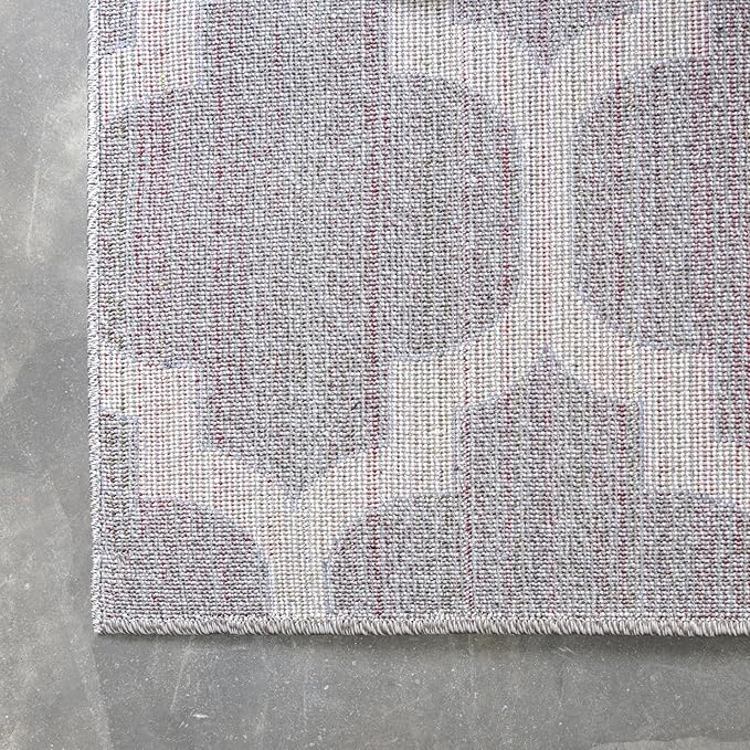 Rugs.com Lattice Collection Rug – 3' x 5' Dark Gray Medium Rug Perfect for Entryways, Kitchens, Breakfast Nooks, Accent Pieces