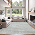 Art&Tuft Washable Rugs 5x7, Low Pile Area Rugs for Living Room - Non Slip and Stain Resistant Soft Thin 5x7 Rug for Bedroom, Dining Room, Kitchen, Office, Grey
