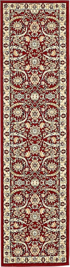 Unique Loom Espahan Collection Area Rug - Cape Cod (2' 7" x 10' Runner, Red/ Beige)