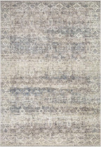 Bloom Rugs Caria Washable Non-Slip 4x6 Rug - Beige Brown/Teal Traditional Area Rug for Living Room, Bedroom, Dining Room, and Kitchen - Exact Size: 4' x 6'