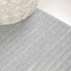JONATHAN Y Hallie High-Low Curve Light Blue/Cream 8x10 Indoor/Outdoor Area Rug, Minimalist Geometric, Pet Friendly, for Patio, Backyard, Living Room, Bedroom, Office, Hose-Washable (SCN100E-8)