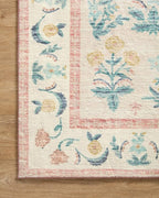 Loloi Rifle Paper Co. Eden Collection EDE-01 Mughal Rose Blush 3'-6" x 5'-6" Accent Rug feat. CloudPile™