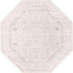 Unique Loom Isabella Collection Area Rug - Adjani (7' 10" Octagon, White/ Blue)