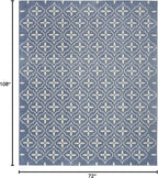 Nourison Home Nourison Essentials Blue Ivory 6' x 9' Area Rug - Easy Clean, Non Shedding, Bed Room, Living Room, Dining Room, Kitchen (6' x 9')