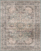 8x10 Area Rug Non Slip Boho Large Rug Entryway Indoor Mat Machine Throw Bedside Rug for Living Room Bedroom Kitchen (Olive Charcoal)