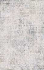 Blue Abstract Rug for Living Room - 5x8 Modern Area Rug for Home Office, Foyer, Bedroom, Low Pile & Lightweight