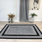 Alfa Rich 3x5 Black Washable Area Rugs for Living Room Bedroom Kitchen Dining Cotton Runner